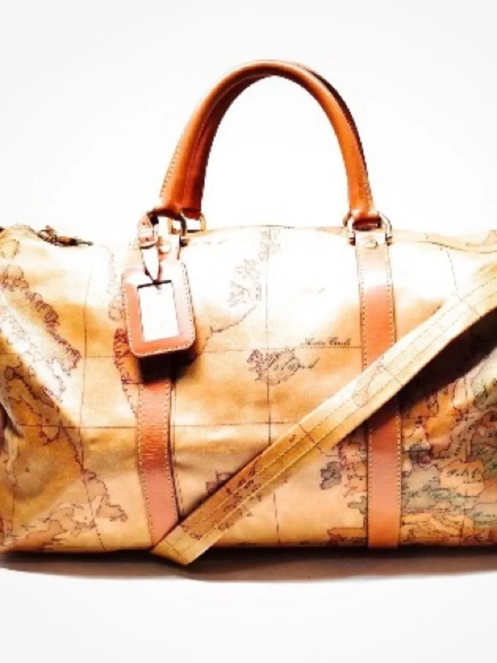 Vintage Alviero Martini 1ª Classe Geo Map Boston Duffle Bag